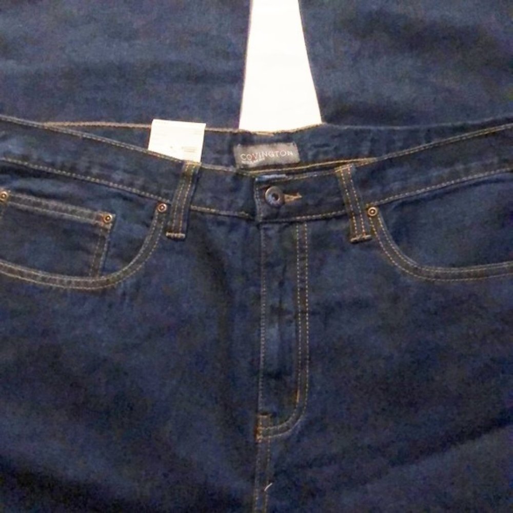 Jeans mens new size W 38” x 34”L cotton Covington belt loops zipper fly pockets